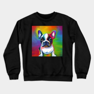 French Bulldog Rainbow Painting Crewneck Sweatshirt